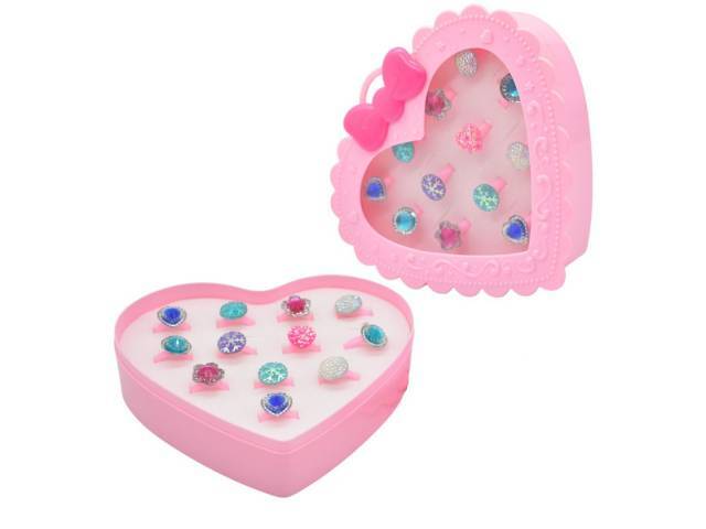 Corazón con anillos de juguete 13x11cm.
