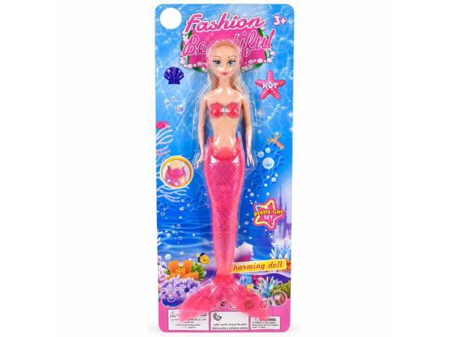 Muñeca sirena rosada 34cm