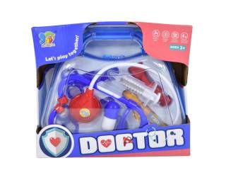 Maleta con accesorios de doctor 22x18cm. Azul
