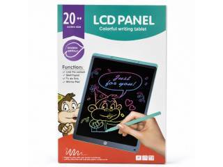 Tablet pizarra LCD grande con lápiz 20" celeste