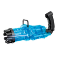 Pistola de Burbujas Minigun Transparente con Luces LED