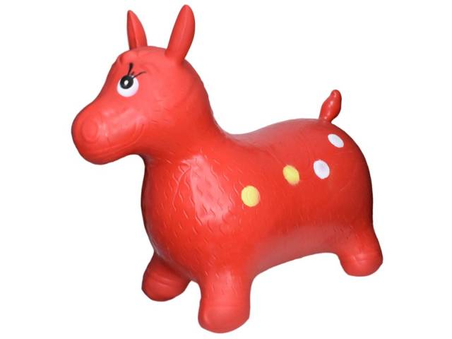 Burrito saltarín inflable de goma rojo 55x45x23cm