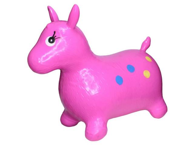 Burrito saltarín inflable de goma rosa 55x45x23cm
